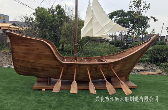 仿古海盗船 户外装饰景观木船