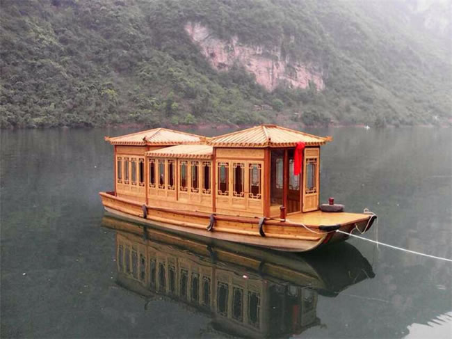 8米电动传统画舫木船