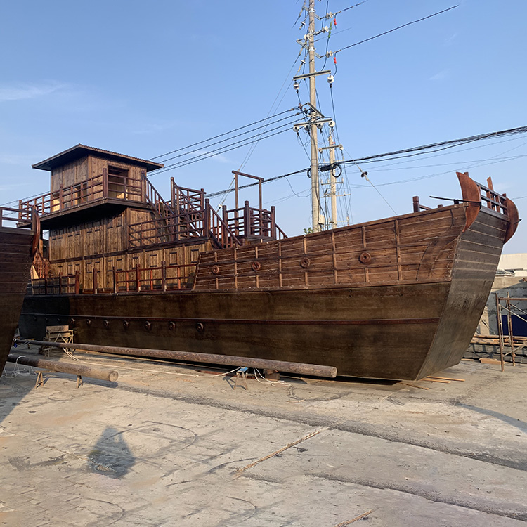 三国赤壁之战大型古战船景观木船